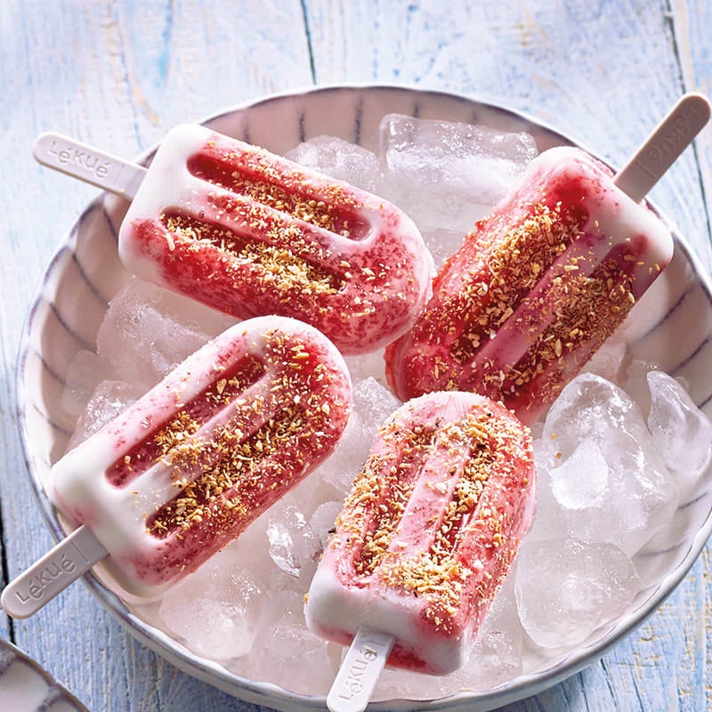 Erdbeer-Kokos-Eispops