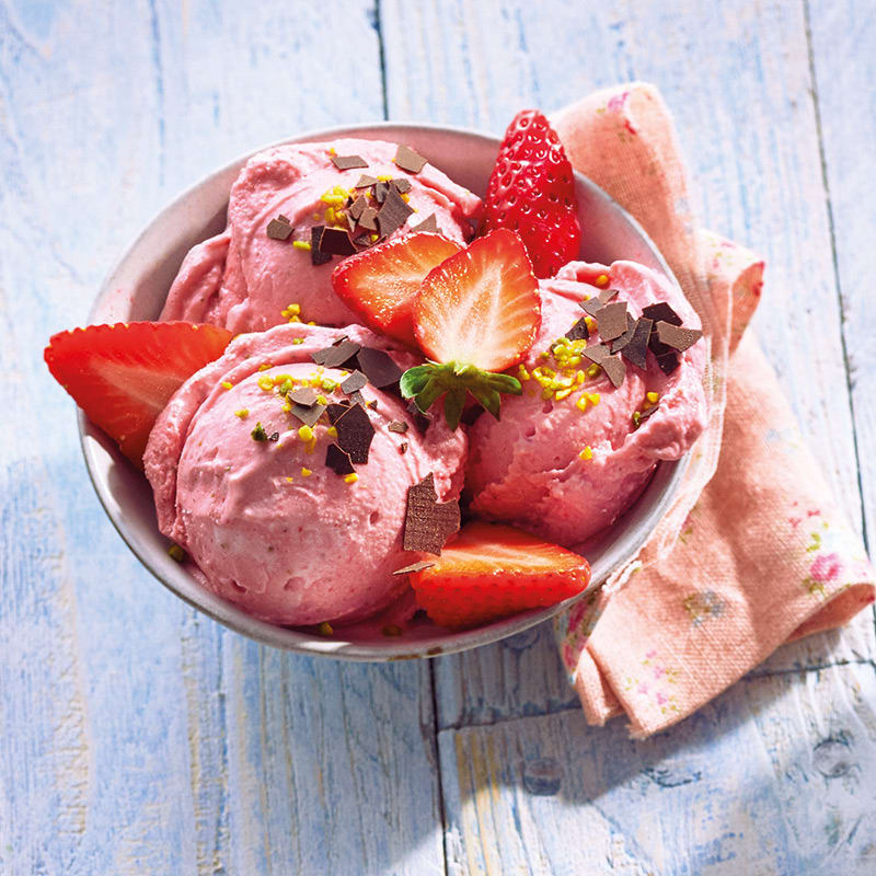 Erdbeer-Pistazien-Frozen-Yogurt