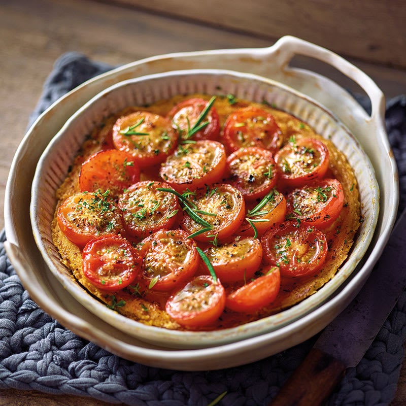 Kräuter-Tomaten-Quiche mit Seidentofu
